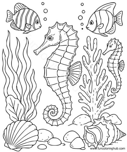 Seahorse Coloring Pages