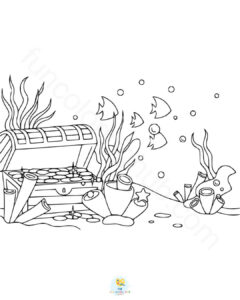 Treasure chest under the sea
