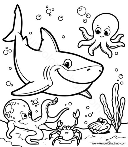 Under The Sea Coloring Pages For Kids