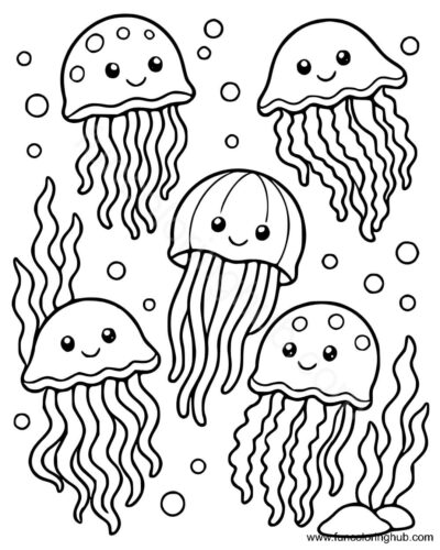 Under The Sea Creatures Coloring Pages