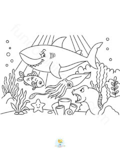 Under the sea animals coloring pages