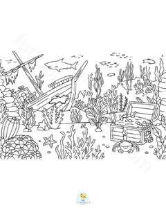 Under the sea coloring pages for adults