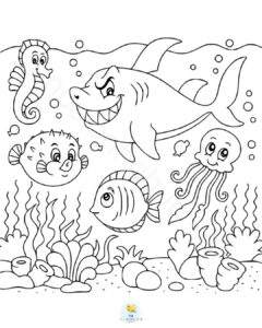 Under the sea colouring pages