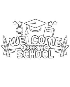 Welcome Back to School coloring pages