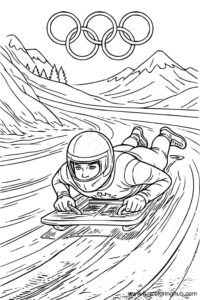 Winter Olympics Skeleton coloring page