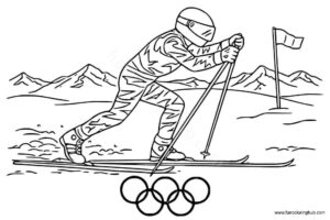 Winter Olympics coloring page Cross Country Skiing