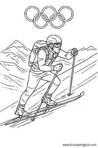 Winter Olympics coloring page Ski Mountaineering