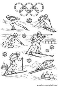 Winter Olympics coloring pages pdf