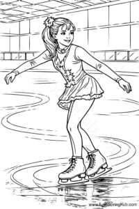 Winter Olympics coloring picture Figure Skating