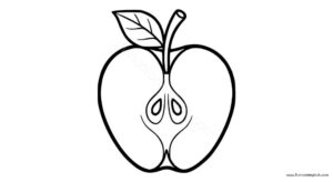 Apple coloring page