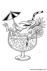 Bird enjoying a drink