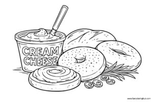 Breakfast coloring page