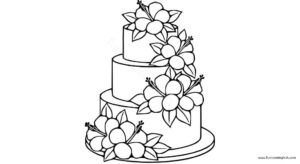 Cake coloring page