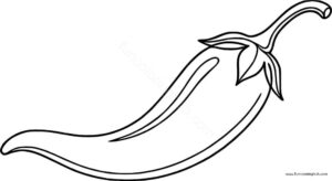 Chili coloring page