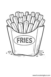 French fries coloring pages