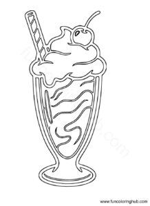 Milkshake coloring page
