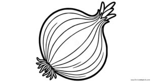 Onion coloring page