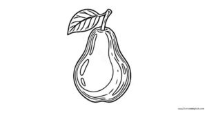 Pear coloring page
