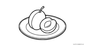 Plum coloring page