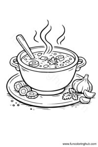Soup coloring page