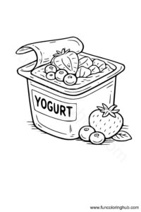 Yoghurt coloring page