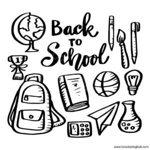 First day of school coloring page First day of school coloring page