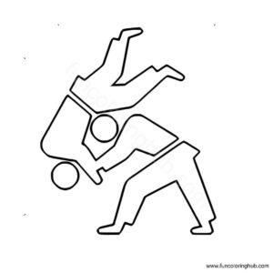 Judo Summer Olympics coloring page