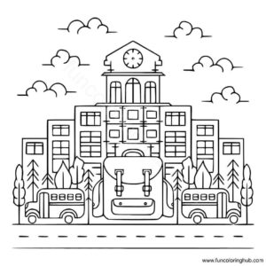 School coloring page School coloring page