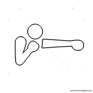 Summer Olympic Coloring Page Boxing