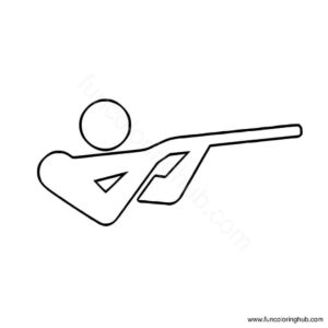 Summer Olympic Coloring Page Shooting