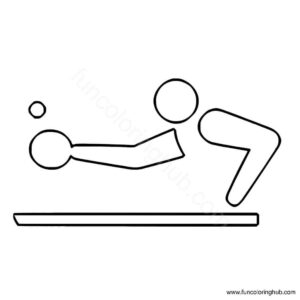 Summer Olympic Coloring Page Table Tennis