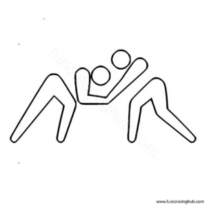 Summer Olympic Coloring Pages Wrestling