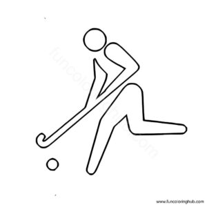 Summer Olympics Coloring Page Field Hockey