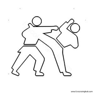 Summer Olympics Coloring Pages Karate