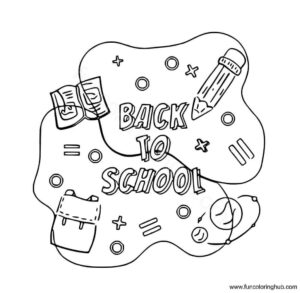 Welcome back to school coloring in Welcome back to school coloring in