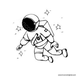 Astronaut colouring pages