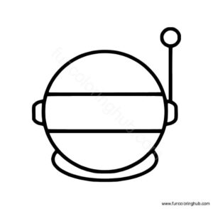 Astronaut helmet coloring page