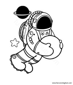 Astronaut holding a planet