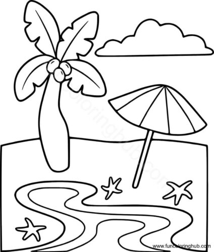 Beach Coloring Pages For Preschoolers