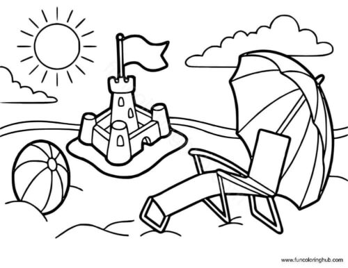 Beach Coloring Sheets To Print