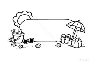 Beach sun coloring page Beach sun coloring page