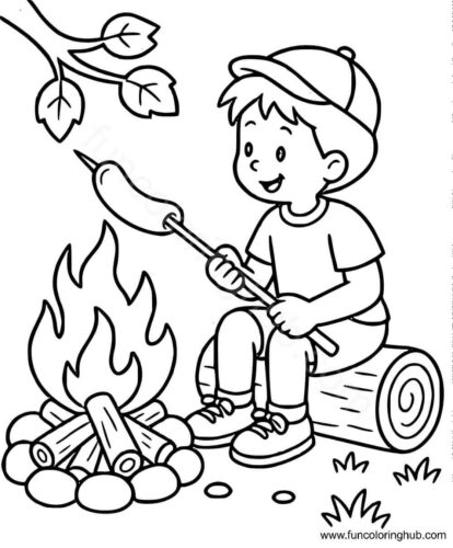 Camping Coloring Pages Printable