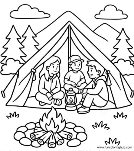 Camping Coloring Pages To Print