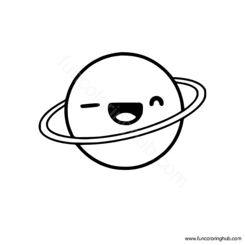 Cartoon planet coloring page Cartoon planet coloring page