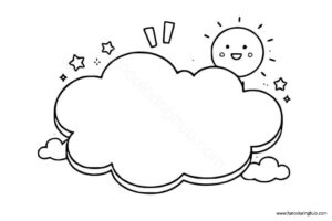 Cartoon sun coloring page Cartoon sun coloring page