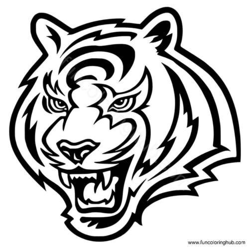 Cincinnati Bengals 1997 logo coloring sheet