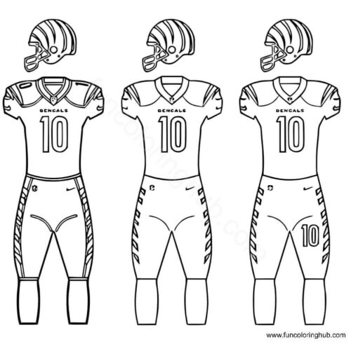 Cincinnati Bengals uniform coloring page