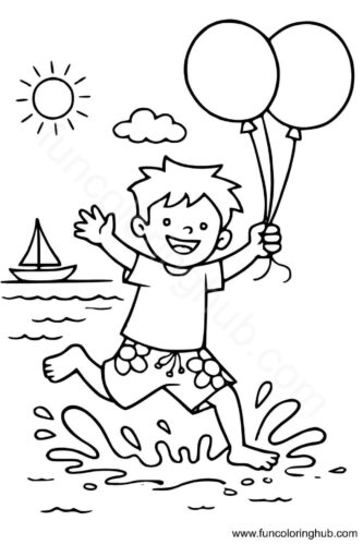 Coloring Pages Of Beach