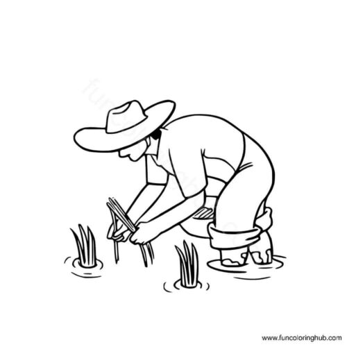 Community helpers coloring page farmer Community helpers coloring page farmer