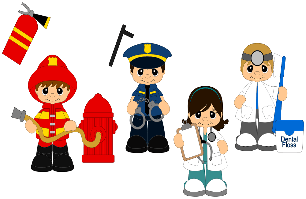 Community helpers coloring pages for kids